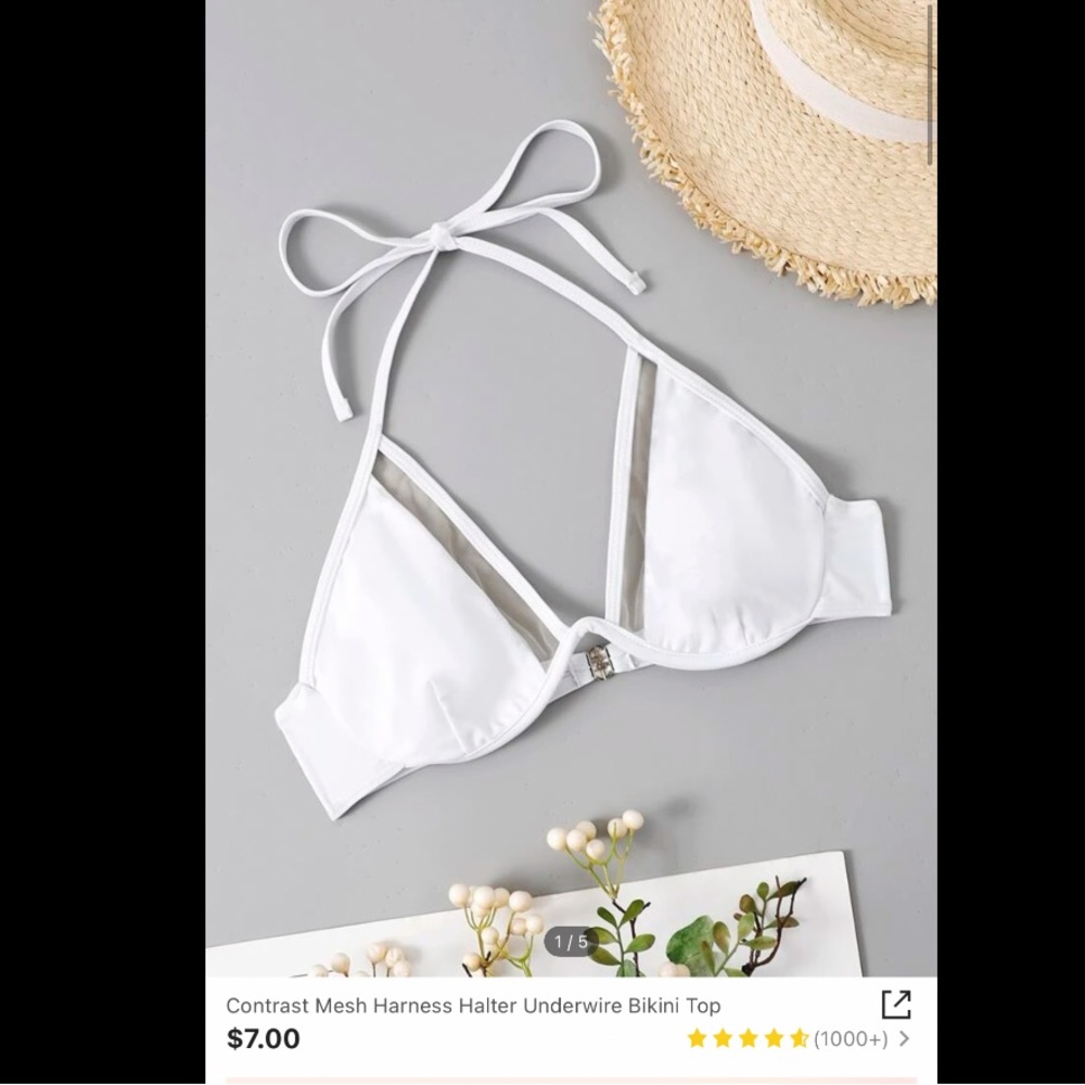White bikini top